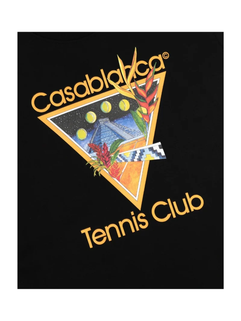 Casablanca Tennis Club T-Shirt Black - Image 3