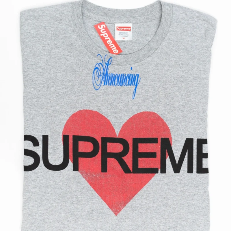 Supreme Announcing Tee Heather Gray