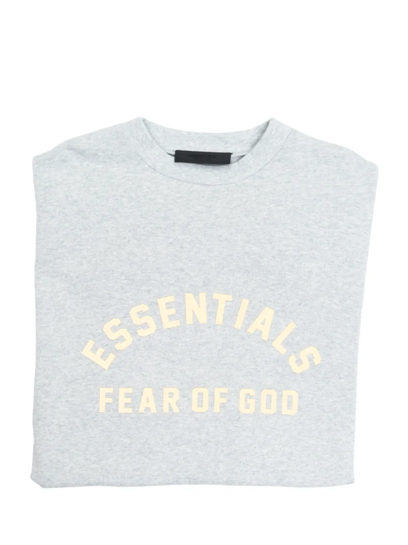 FEAR OF GOD ESSENTIALS Gray Crewneck T-Shirt