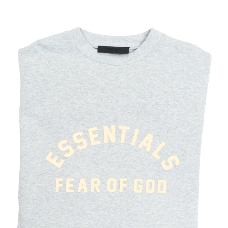FEAR OF GOD ESSENTIALS Gray Crewneck T-Shirt