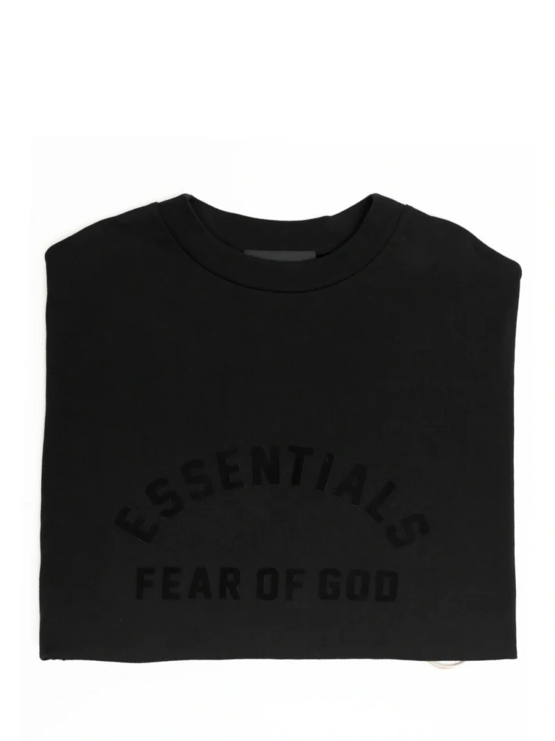 FEAR OF GOD ESSENTIALS Black Crewneck T-Shirt
