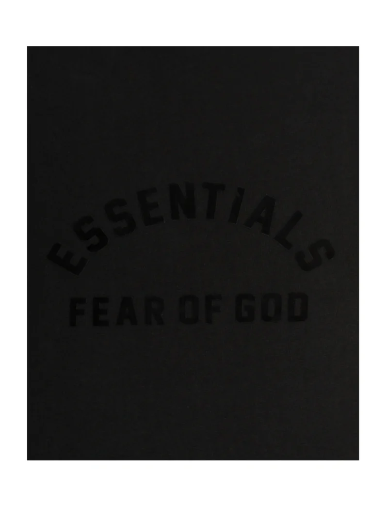 FEAR OF GOD ESSENTIALS Black Crewneck T-Shirt - Image 4