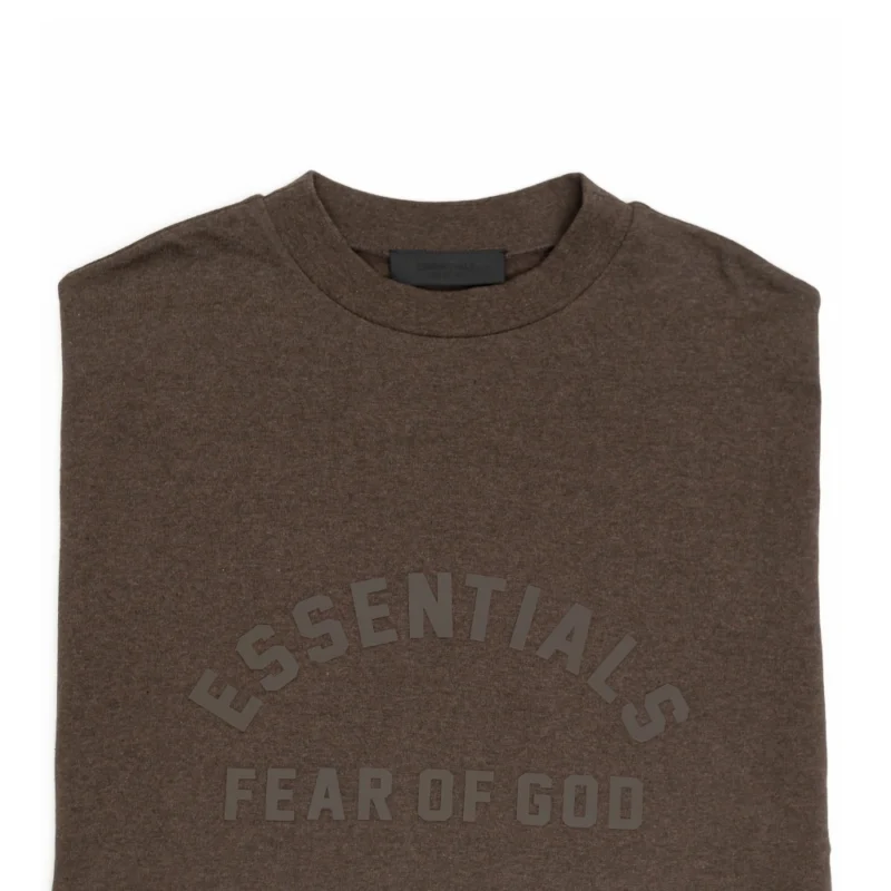 FEAR OF GOD ESSENTIALS Brown Crewneck T-Shirt