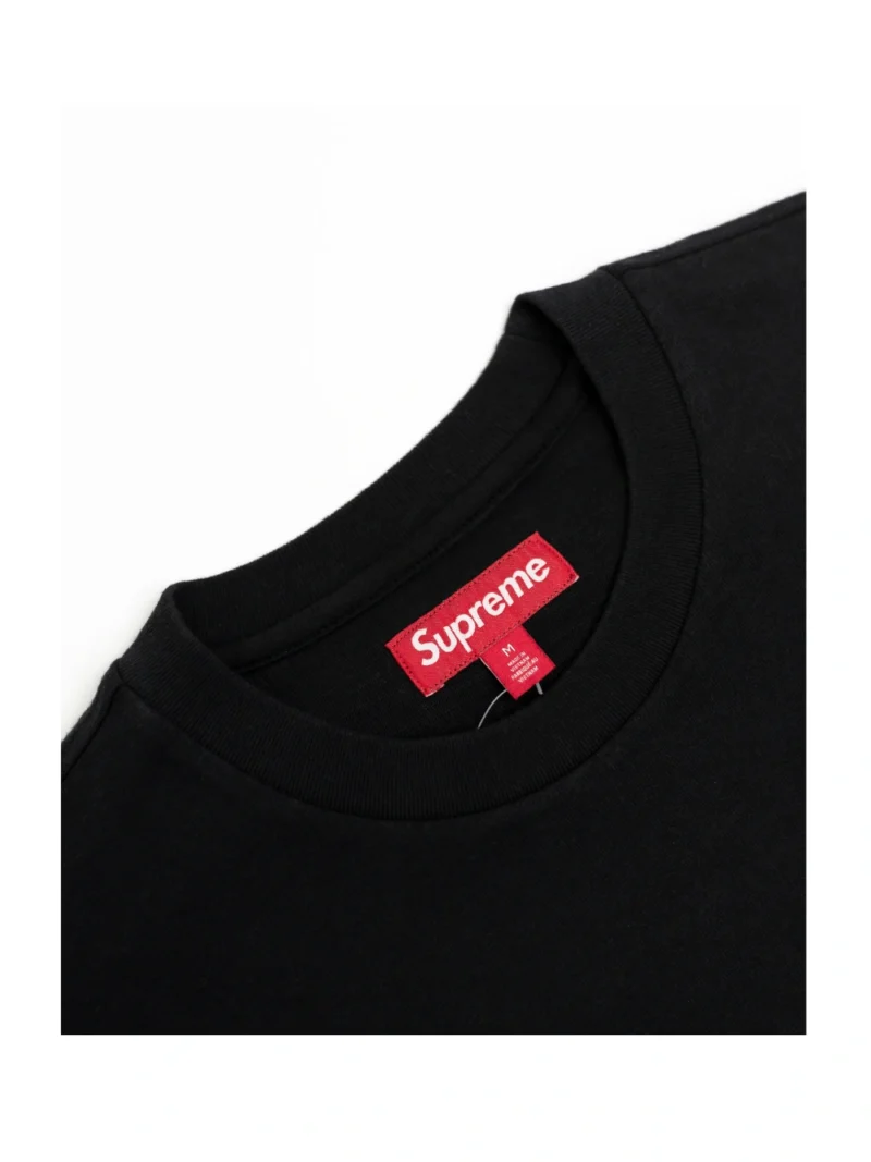 Supreme Satin Appliqué S/S Top Black - Image 3