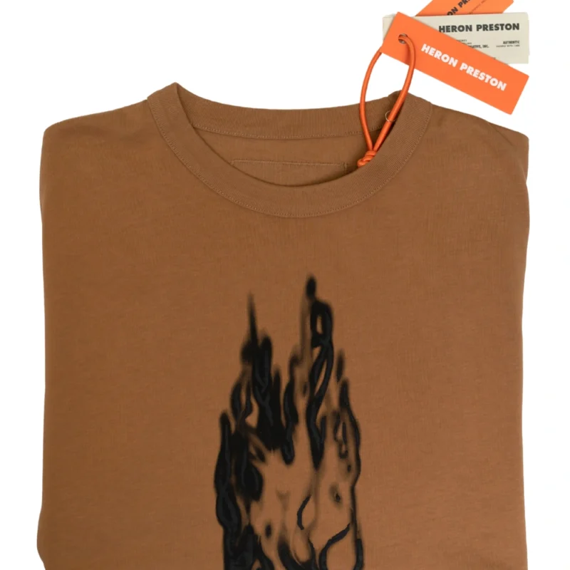 Heron Preston flaming skull T-shirt
