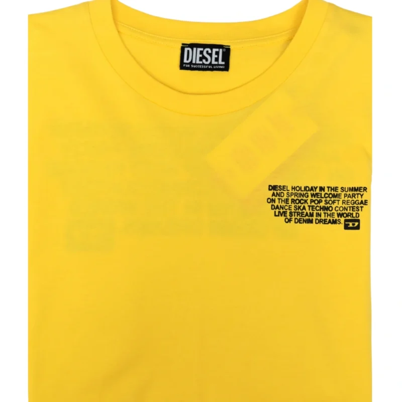 Diesel Holiday Logo Print Yellow