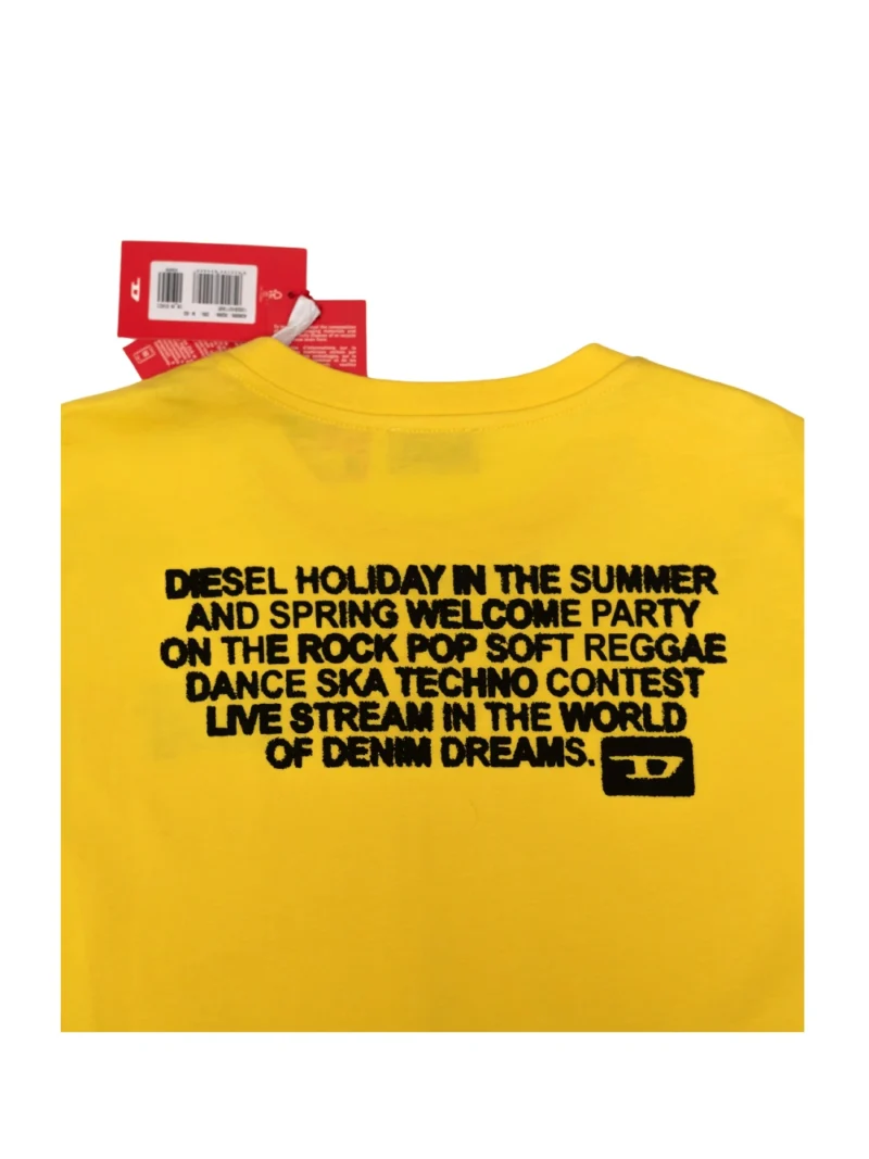 Diesel Holiday Logo Print Yellow - Image 4
