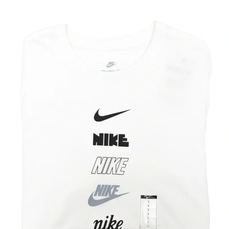 Nike Sportswear Center Multi Logo Tee White