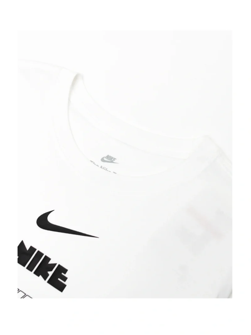 Nike Sportswear Center Multi Logo Tee White - Image 3