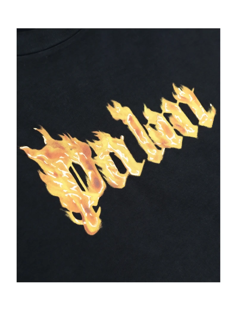 Palm Angels Burning Logo T-Shirt - Image 3