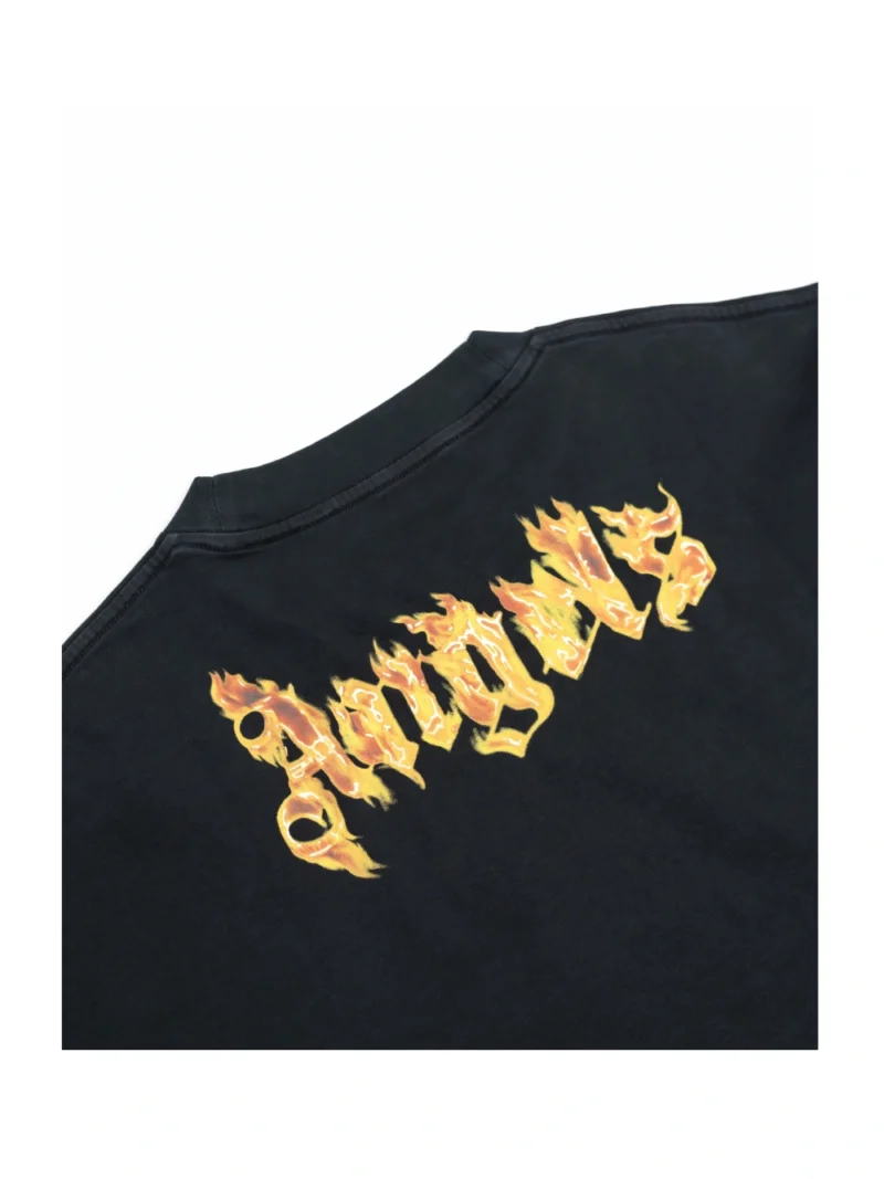 Palm Angels Burning Logo T-Shirt - Image 4