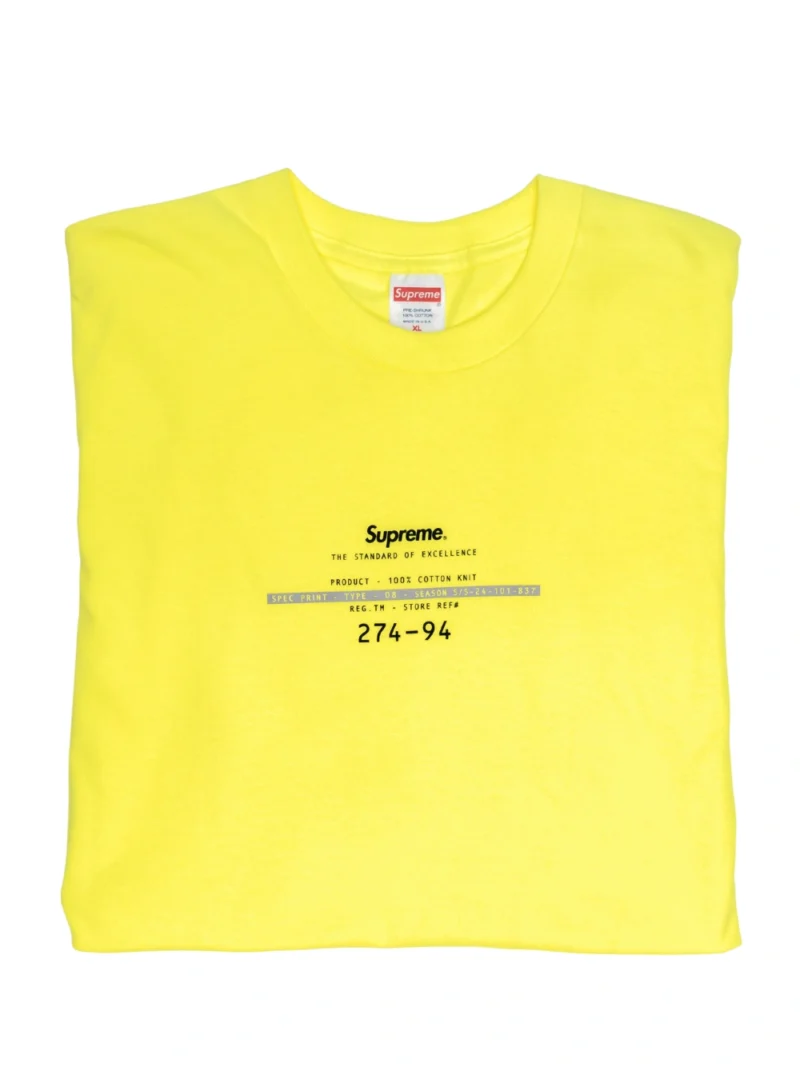 Supreme Standard Tee Fluorescent Yellow