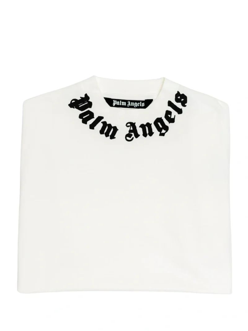 Palm Angels Men's Neck Logo T-Shirt White