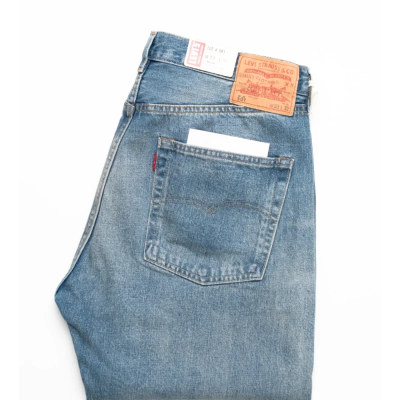Levis 501 LVC Washed Drak Blue Jeans