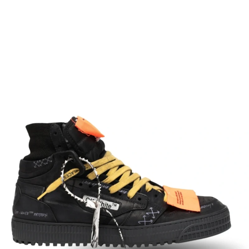 Off-White Off Court High Top Sneaker Black Yellow