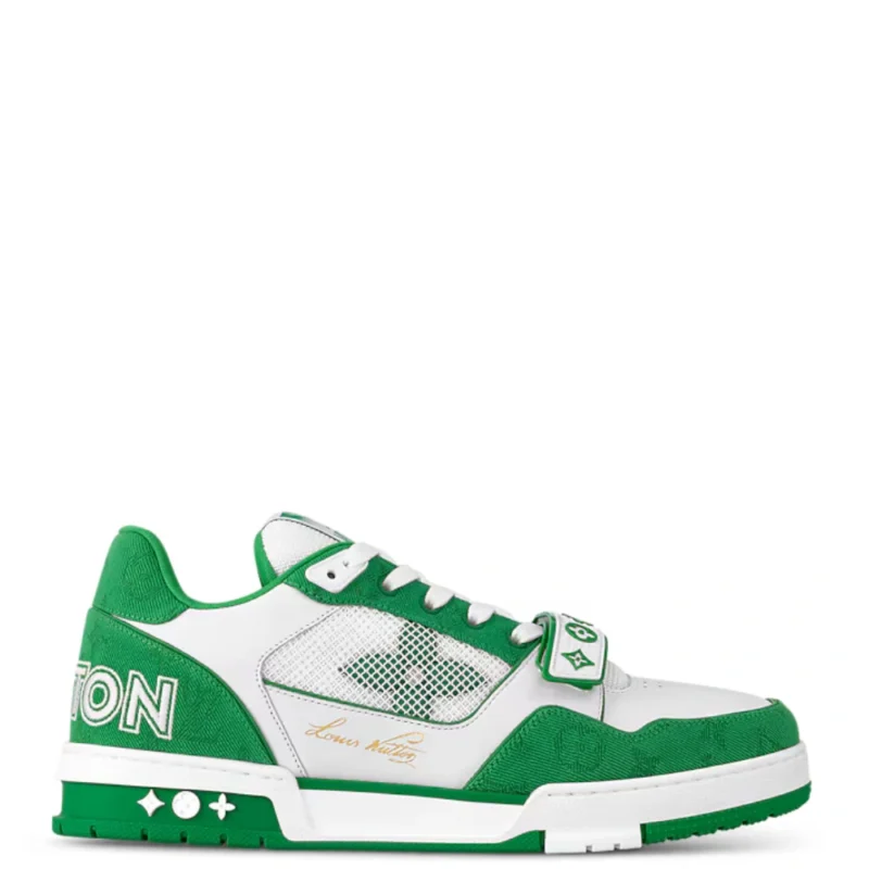 Louis Vuitton Trainer Green Monogram Denim