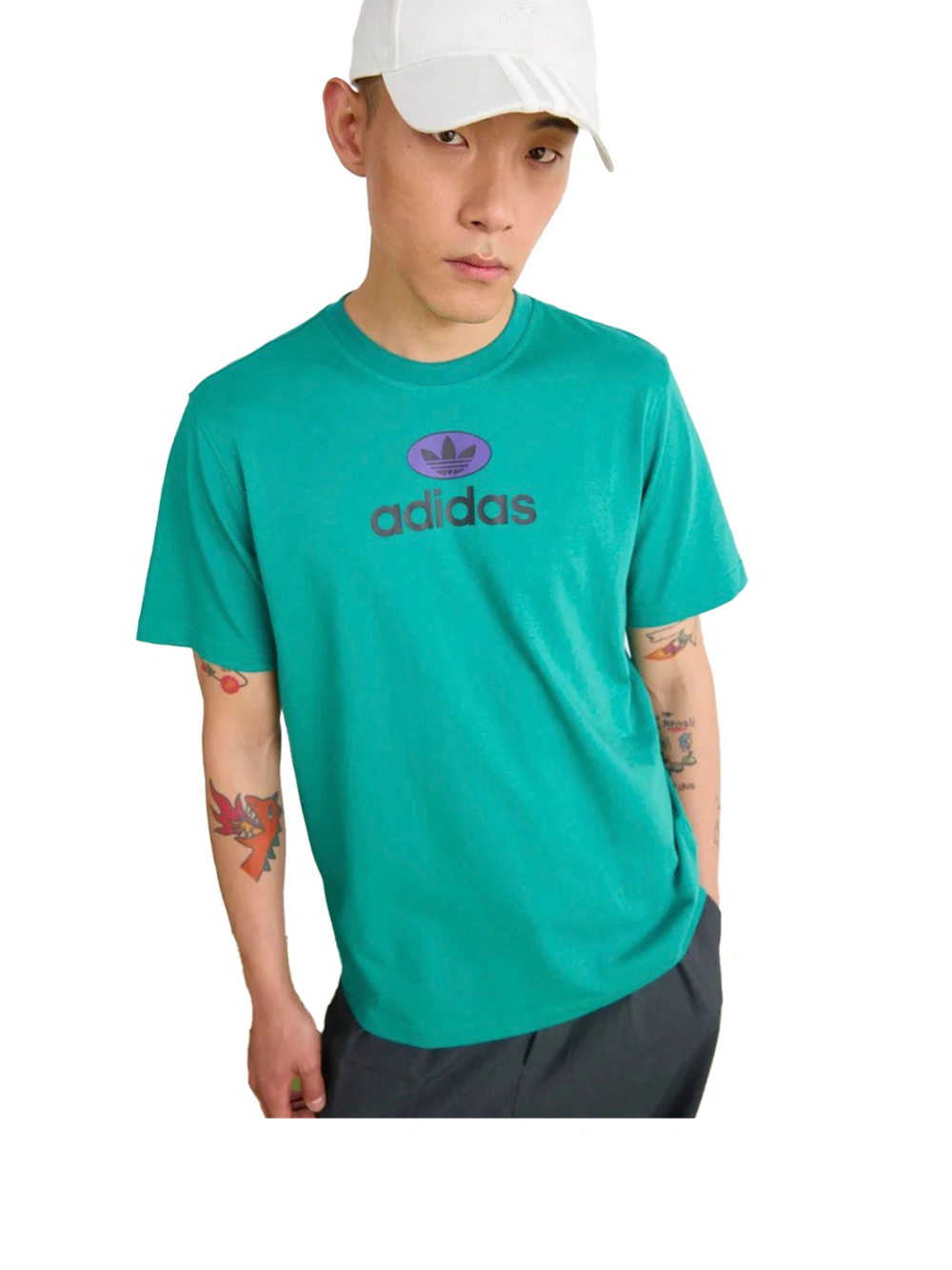 Originals Oval Logo T-shirt Green - Image 4