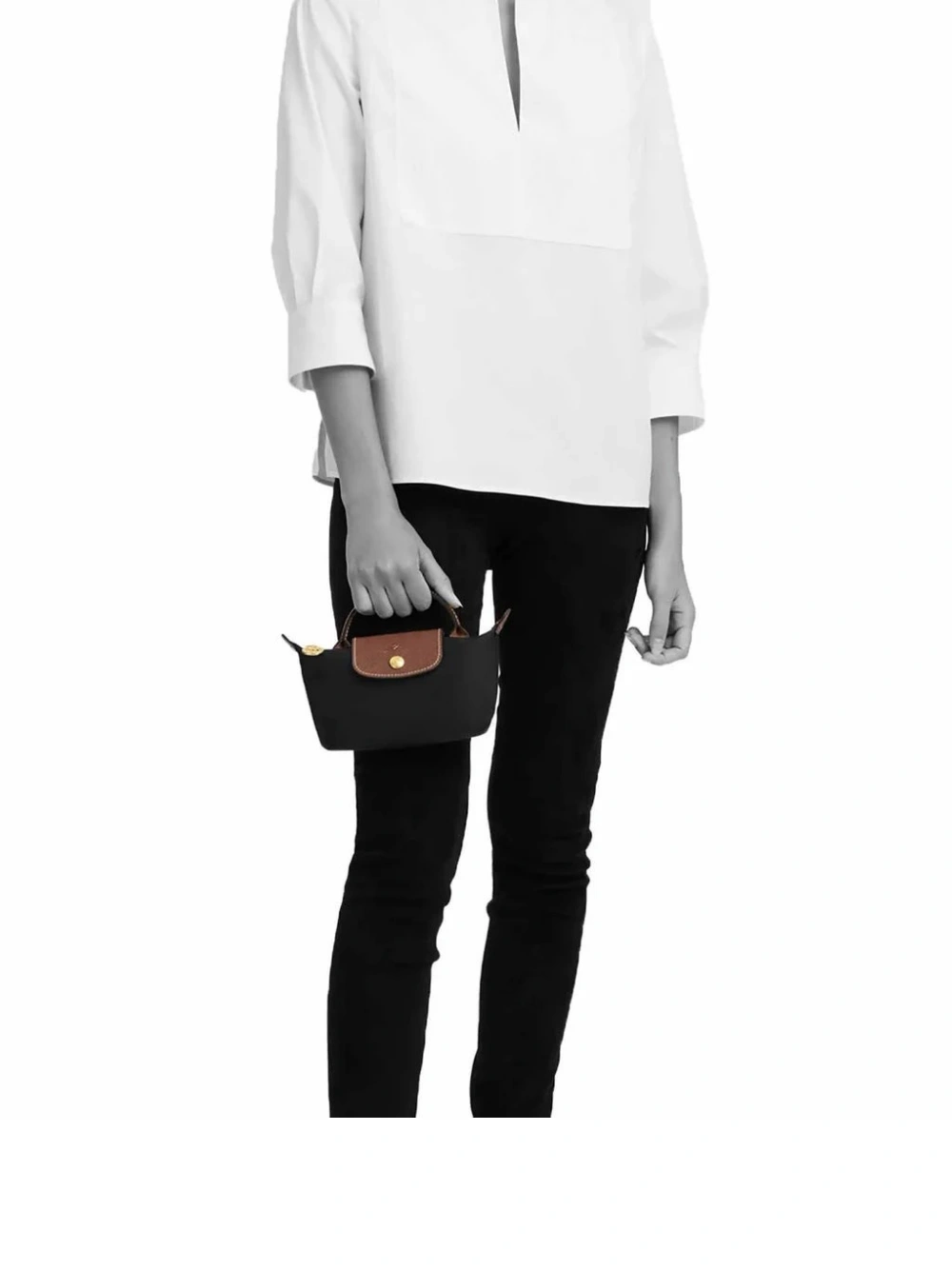Le Pliage Original Hand Bag Black - Image 4