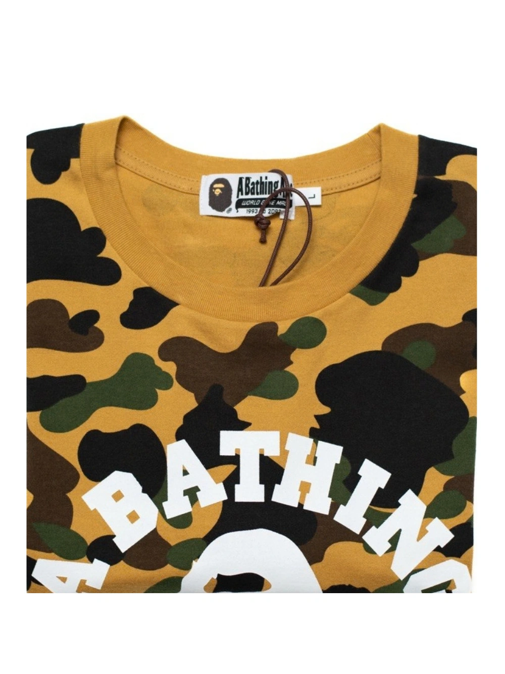 A Bathing Ape 1St Camo College Tee Yellow