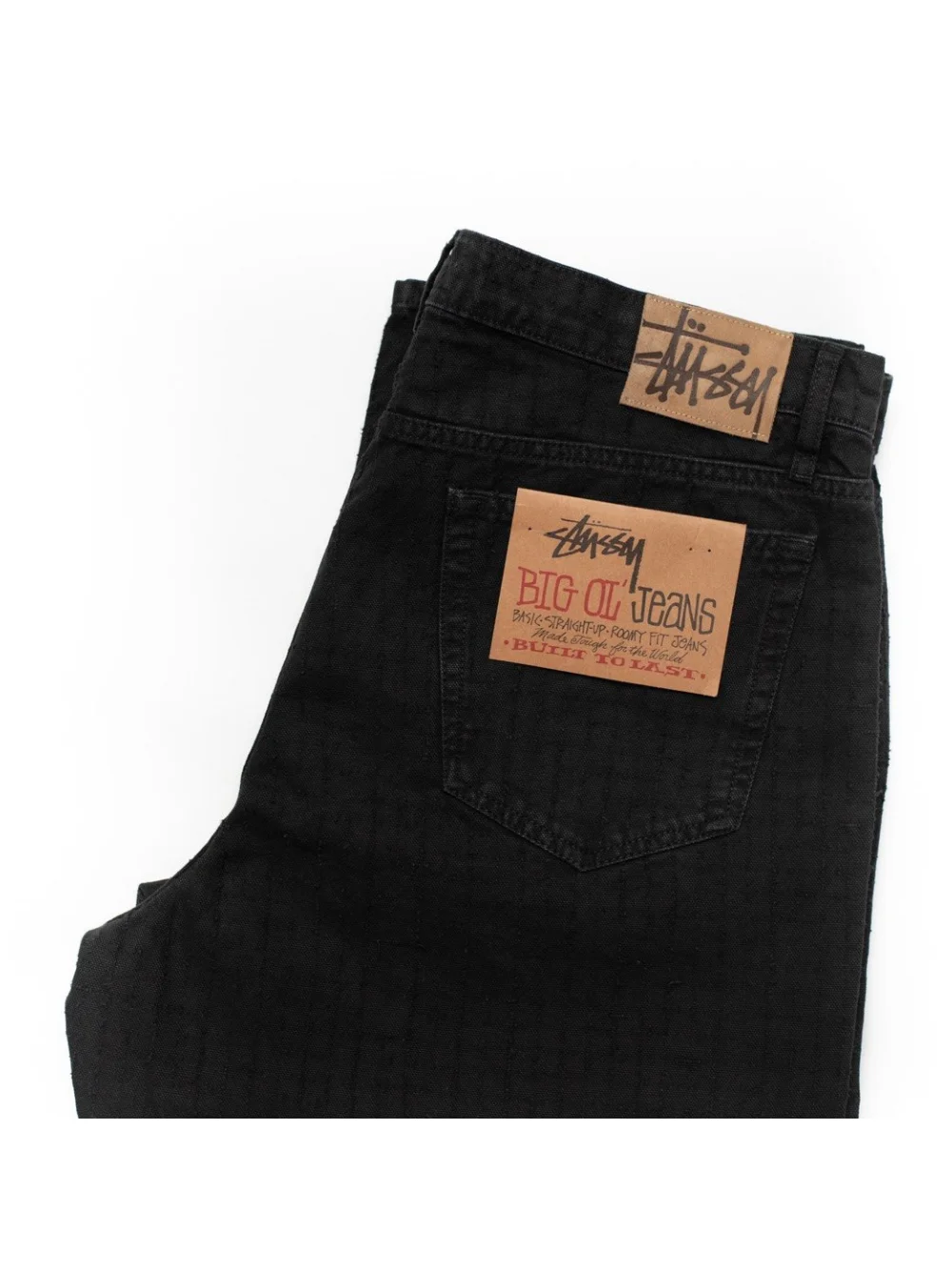 Big Ol Needlepunch Canvas Jeans Black